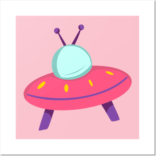 Cute UFO Posters and Art